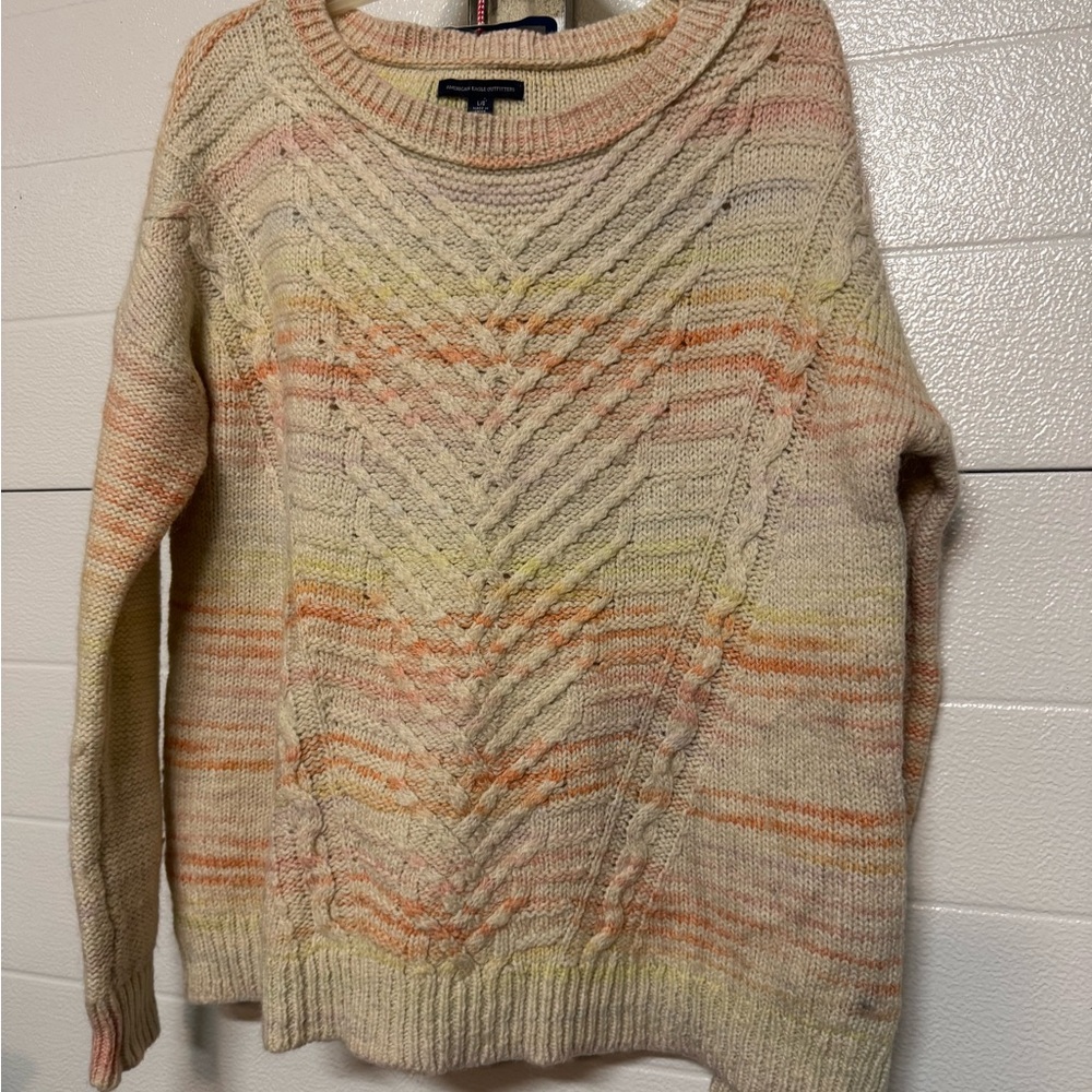 American Eagle Outfitters Pastel Striped Sweater